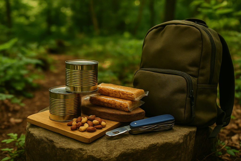comida, latas, abridor